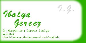 ibolya gerecz business card